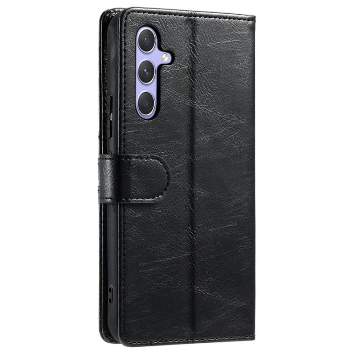 OEM - Samsung Galaxy A37 Plånboksfodral Konstläder Anti-Fall - Svart