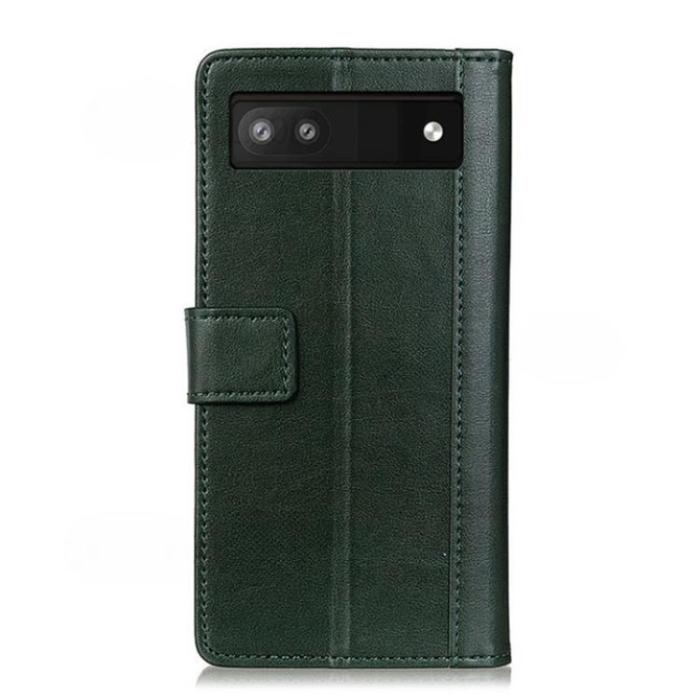 A-One Brand - Google Pixel 6a Plånboksfodral PU-Läder Folio Flip - Grön