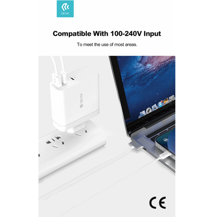 Devia - Devia Extreme Snabbladdare PD 140W 2x USB-C 1x USB För Bärbara