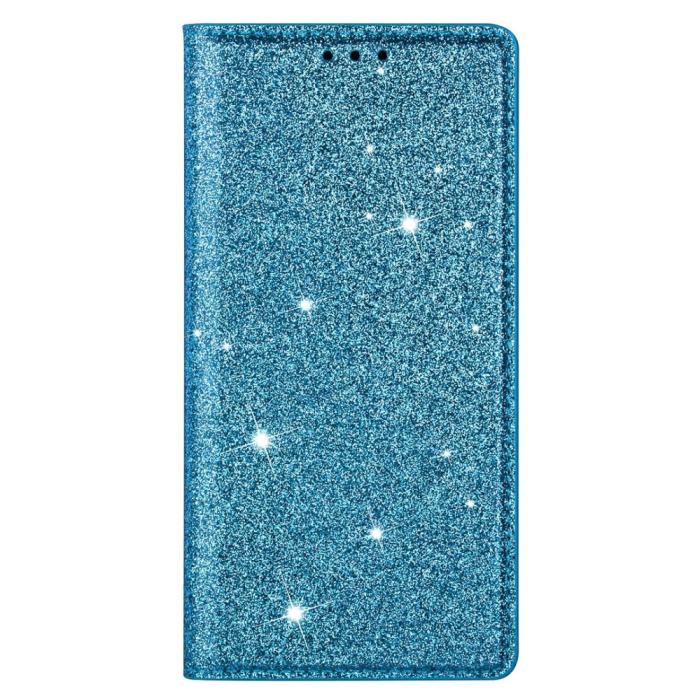 OEM - Glittrande Plånboksfodral iPhone 13 Mini - Blå