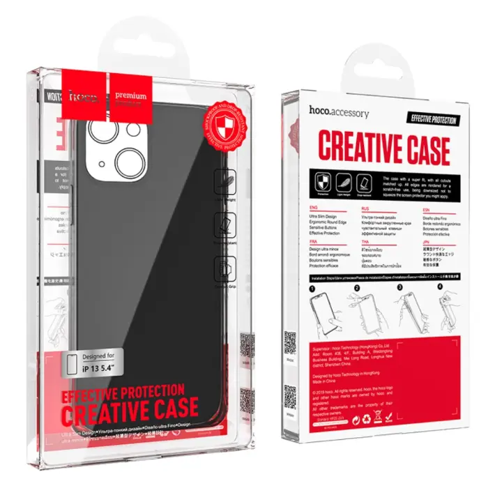 Hoco - Hoco Purity Skal iPhone 13 Mini - Svart