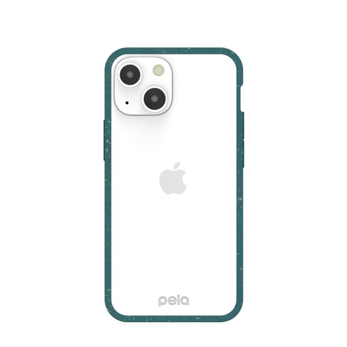 Pela - Pela Clear Miljövänligt Mobilskal iPhone 13 Mini - Grön