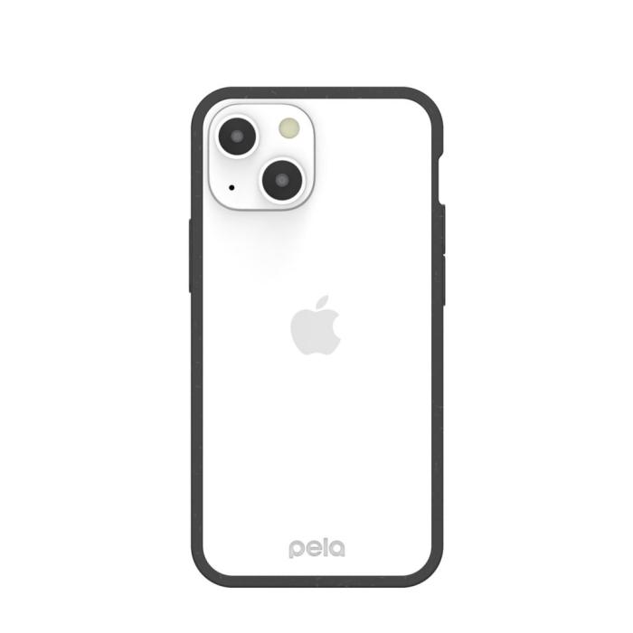 Pela - Pela Clear Miljövänligt Mobilskal iPhone 13 Mini - Svart