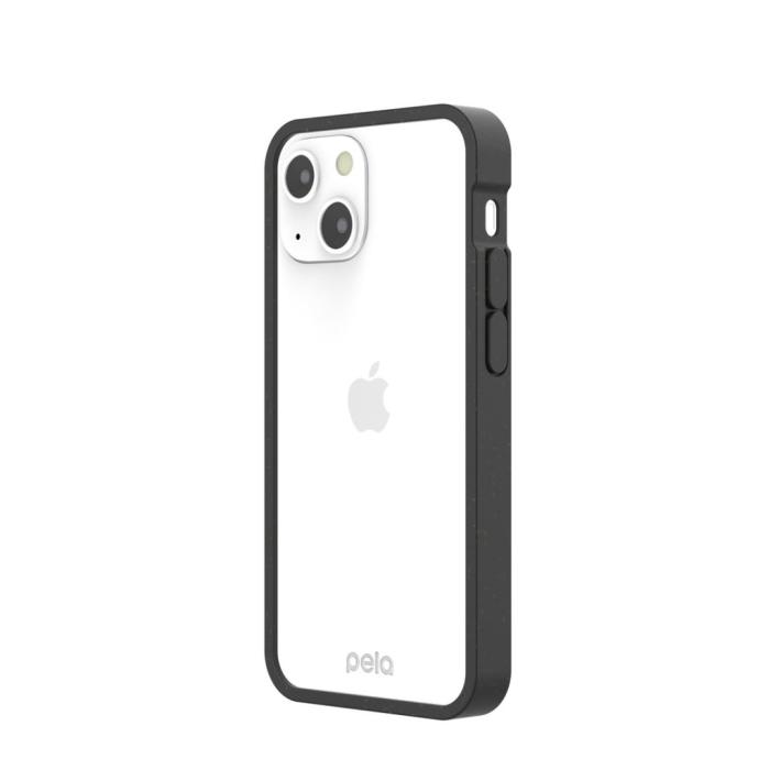 Pela - Pela Clear Miljövänligt Mobilskal iPhone 13 Mini - Svart