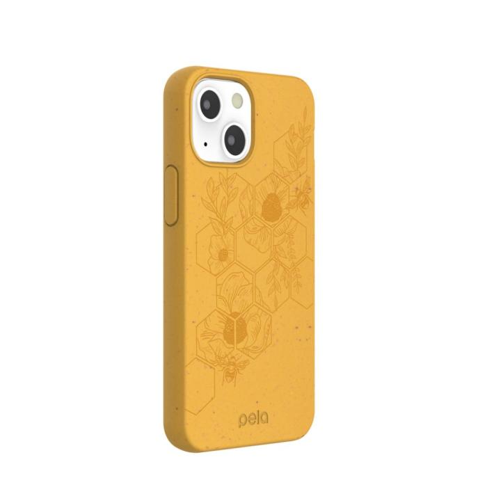 Pela - Pela Hive Edition Mobilskal iPhone 13 Mini - Classic Honey
