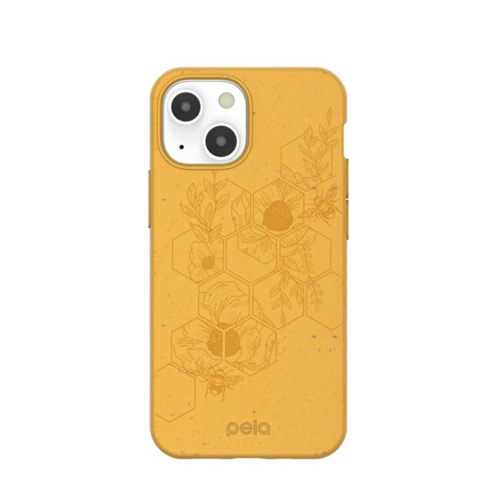 Pela - Pela Hive Edition Mobilskal iPhone 13 Mini - Classic Honey