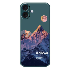 A-One Brand - iPhone 17 Mobilskal Blue Snow Mountain Pattern TPU - Grön