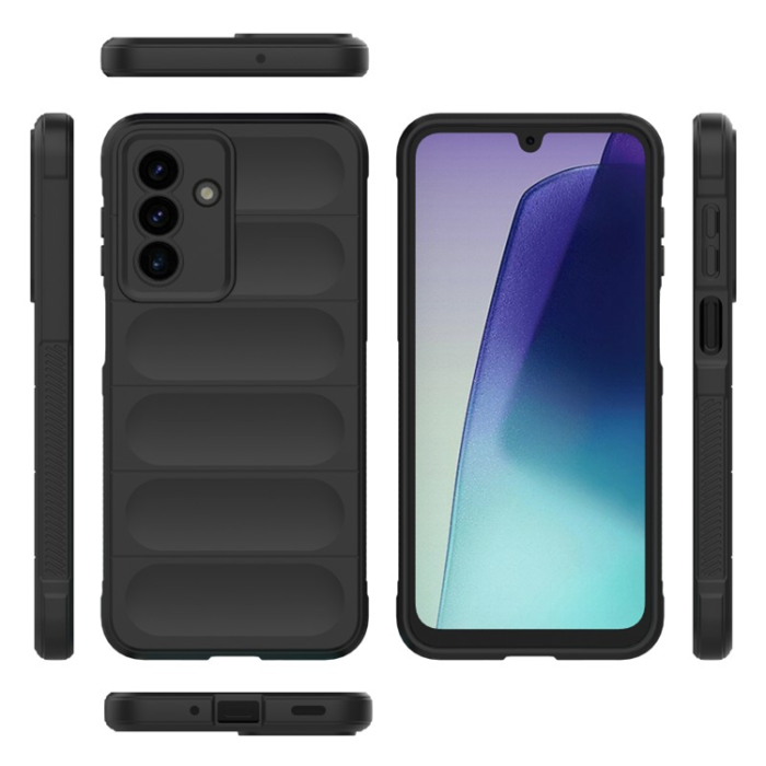 WANLONFENG - WANLONFENG Galaxy A17 Mobilskal med Härdat Glas HD - Svart