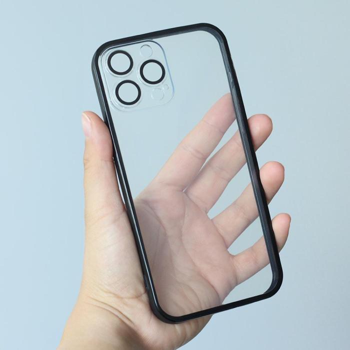 OEM - iPhone 12 Svart Kantfodral Skyddande Mobilskal