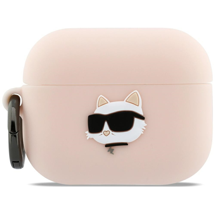 Karl Lagerfeld AirPods Pro 3 Skal Silikon Chaupette Head 3D (Rosa) | 2353 | AlltMobil