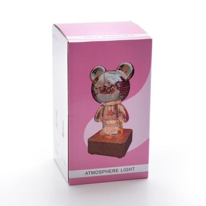 OEM - Bordslampa LED 3D BEAR Art Deco standing L3GFBD