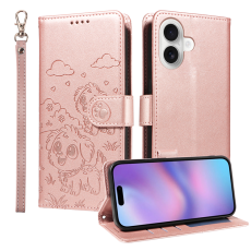 A-One Brand - iPhone 17 Plånboksfodral RFID med handledsrem - Rosa