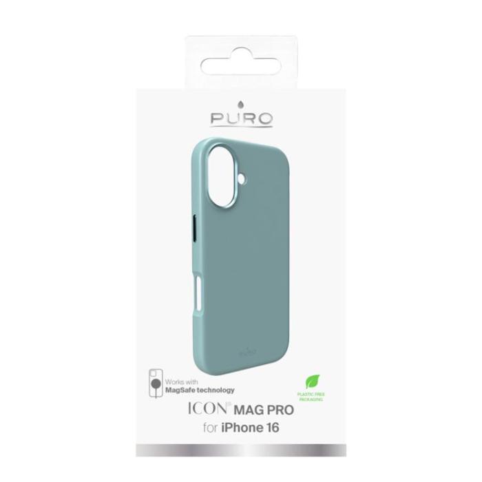 Puro - Puro iPhone 16 Mobilskal Magsafe Icon Pro Silikon - Grön