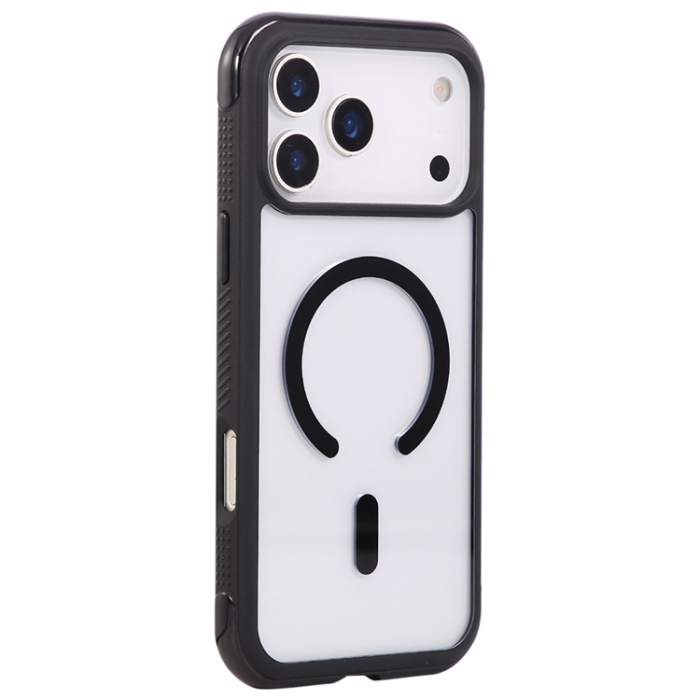 A-One Brand - iPhone 17 Pro Max Mobilskal MagSafe TPU+PC Transparent - Svart