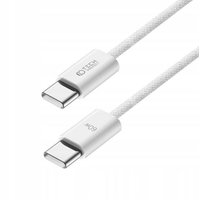 Tech-Protect - Tech-Protect USB-C till USB-C Kablar (200cm) Ultraboost Classic - Vit