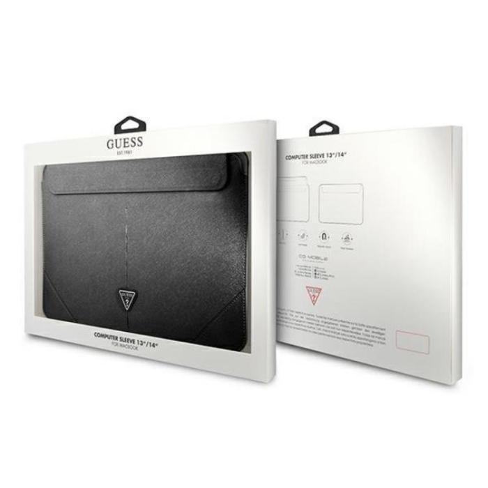 Guess - Guess Datorfodral 13/14'' Saffiano Triangle Logo - Svart