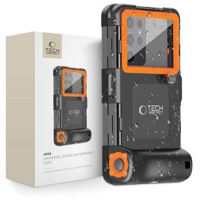 Tech-Protect Universala Vattentät Mobilväskor Diving - Svart/Orange