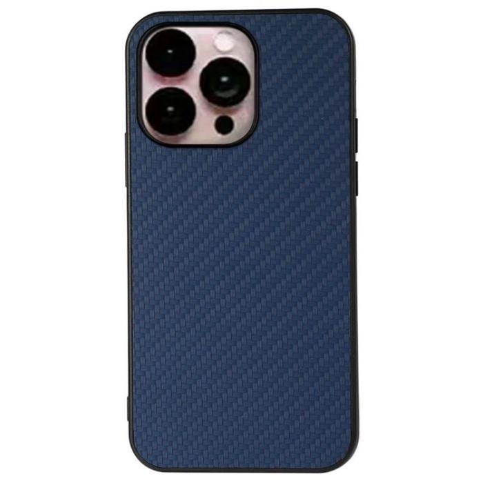 OEM - iPhone 14 Pro Max Skal Carbon Fiber - Blå