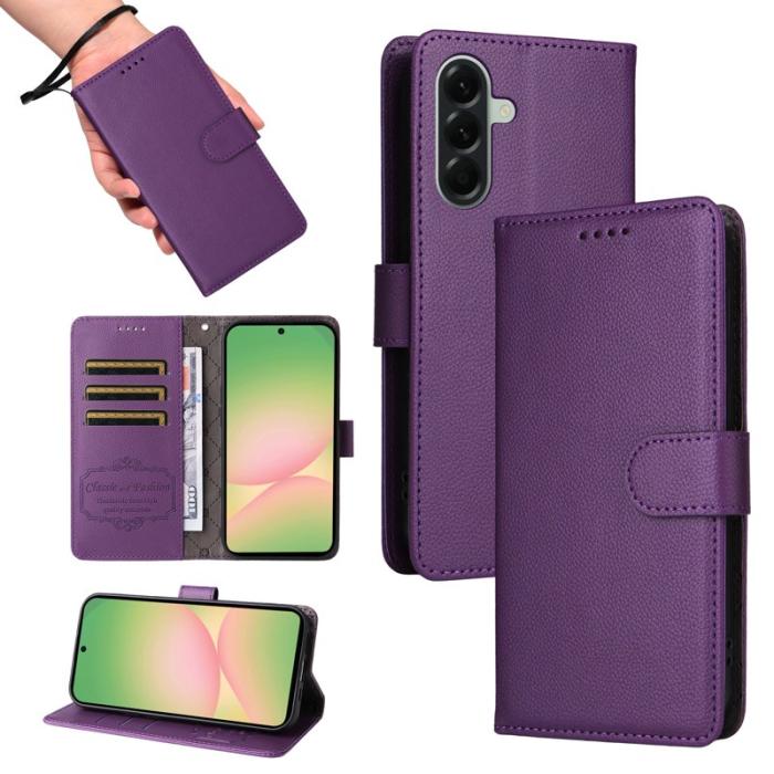 OEM - Samsung Galaxy A57 Plånboksfodral Konstläder RFID Skydd - Lila