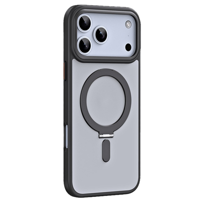 A-One Brand - iPhone 17 Pro Mobilskal MagSafe Hidden Magnetisk Kickstand - Grå