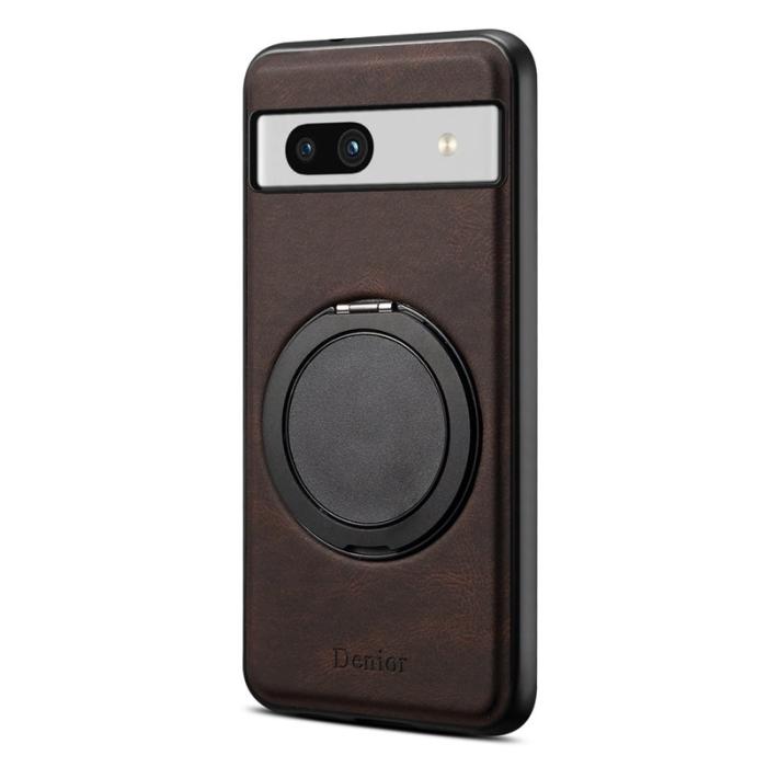 DENIOR - DENIOR Google Pixel 7a Magnetiskt Fodral Konstläder - Brun
