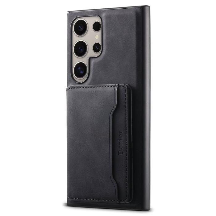 DENIOR - DENIOR D13 Samsung Galaxy S24 Ultra Fodral KonstLäder Svart