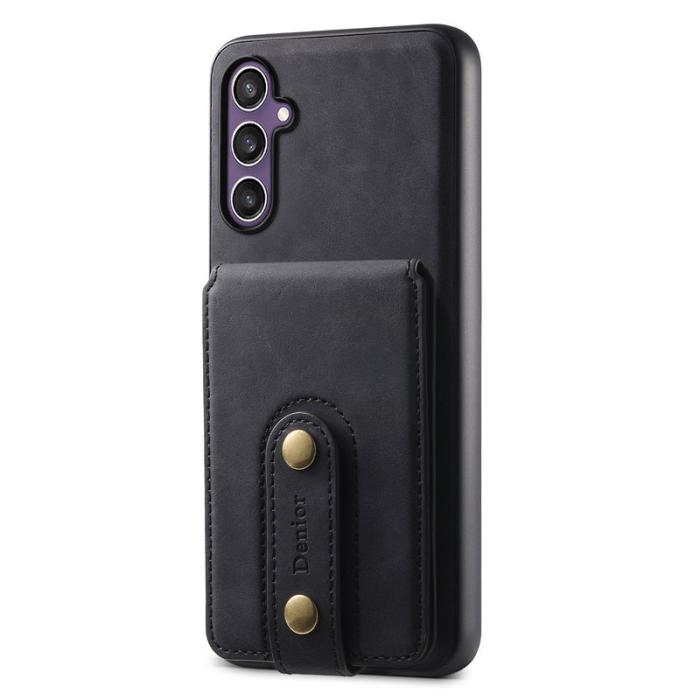 DENIOR - DENIOR D14 Samsung Galaxy S23 FE Fodral KonstLäder Svart