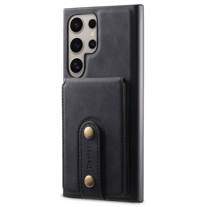 DENIOR - DENIOR D14 Mobilskal till Samsung Galaxy S24 Ultra Läder+PC+TPU Svart