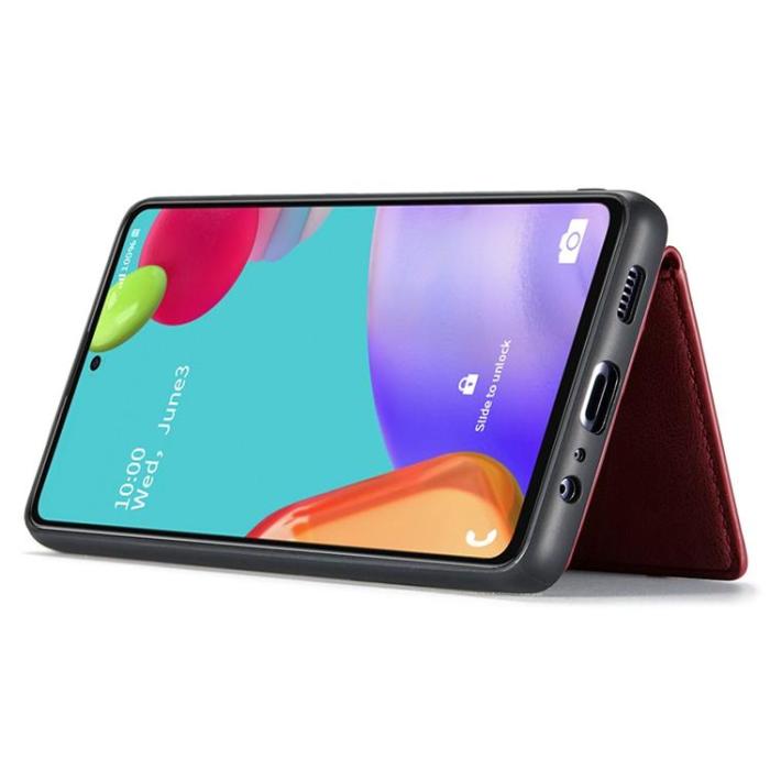 OEM - JEEHOOD Samsung Galaxy A52 4G/5G Mobilskal KonstLäder - Röd