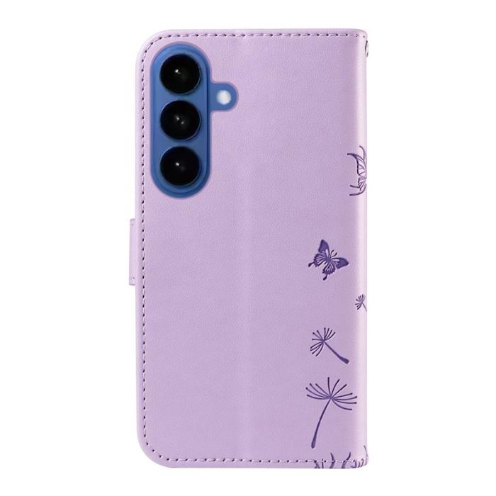 OEM - Samsung Galaxy S26+ Plånboksfodral Konstläder Med Rem Dandelion - Lila