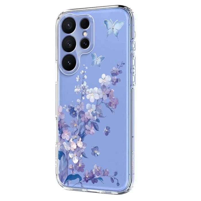 OEM - Mobilskal till Samsung Galaxy S26 Ultra TPU Blommönster - Violer