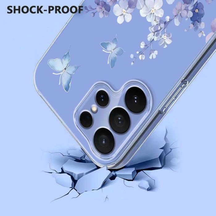 OEM - Mobilskal till Samsung Galaxy S26 Ultra TPU Blommönster - Violer