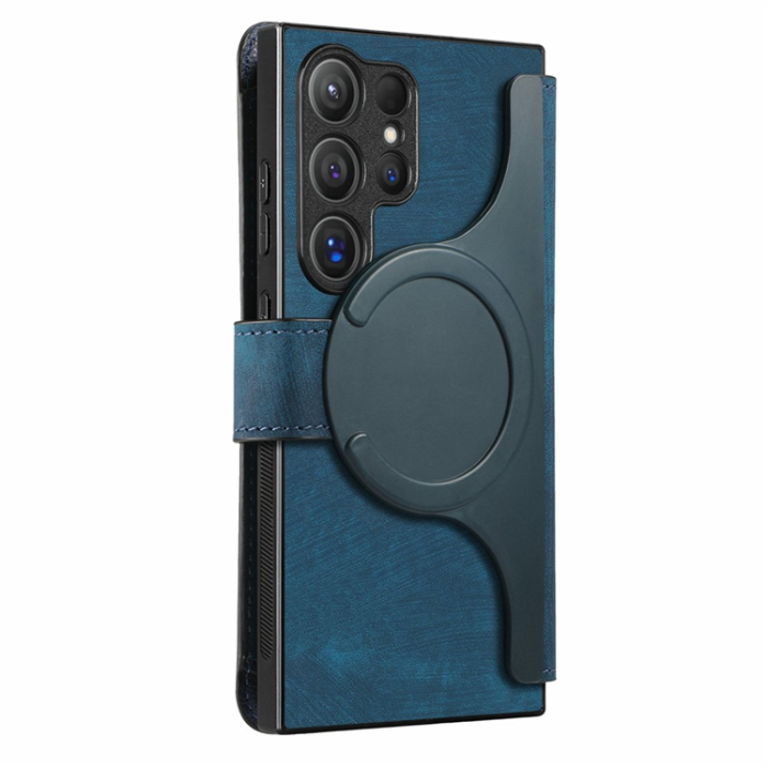 CASENEO - Caseneo Plånboksfodral För Galaxy S26 Ultra Magnetic Läder - Blå