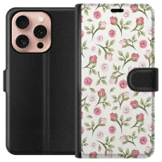 Gustaf - Pl&aring;nboksfodral till Apple iPhone 16 Pro med Blommigt
