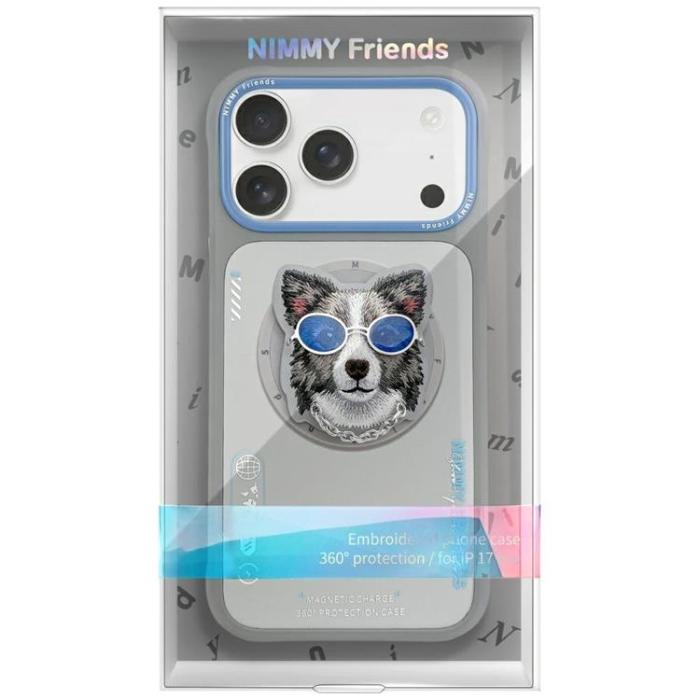 NIMMY - Nimmy iPhone 17 Mobilskal MagSafe Glasses Cool Dog - Grå