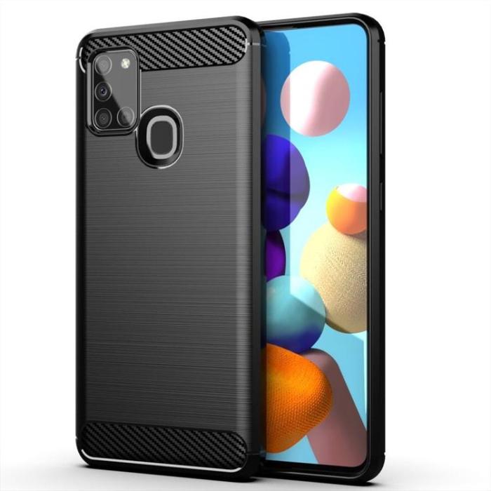Forcell - Forcell Galaxy A21s Skal Carbon - Svart