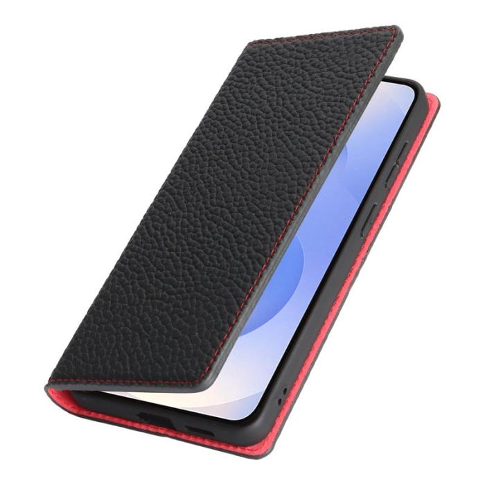 OEM - Plånboksfodral för Samsung Galaxy S26 Plus Äkta läder - Svart