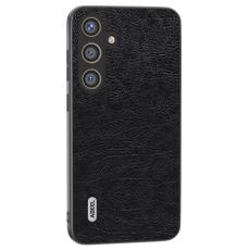 ABEEL - ABEEL Mobilskal till Samsung Galaxy S24+ Litchi Textur Svart