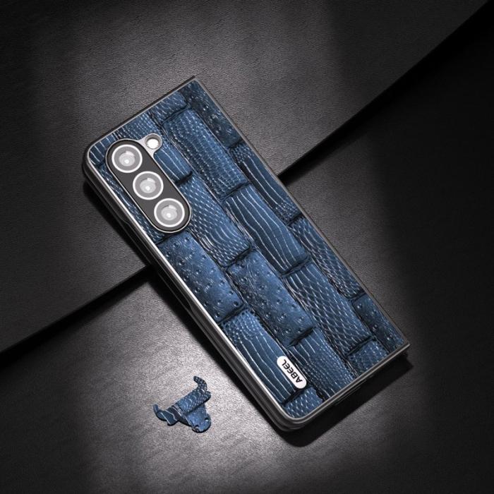 ABEEL - ABEEL Mobilskal till Samsung Galaxy Z Fold5 Mahjong Textur Blå