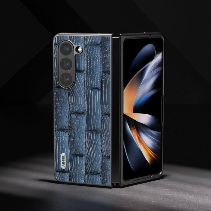 ABEEL - ABEEL Mobilskal till Samsung Galaxy Z Fold5 Mahjong Textur Blå