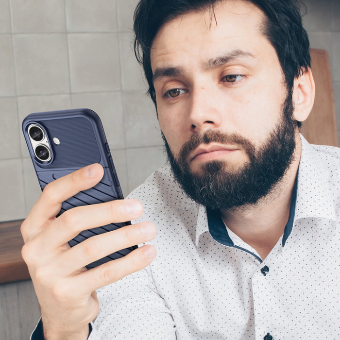 OEM - iPhone 16 Plus Mobilskal Silikon Thunder - Blå