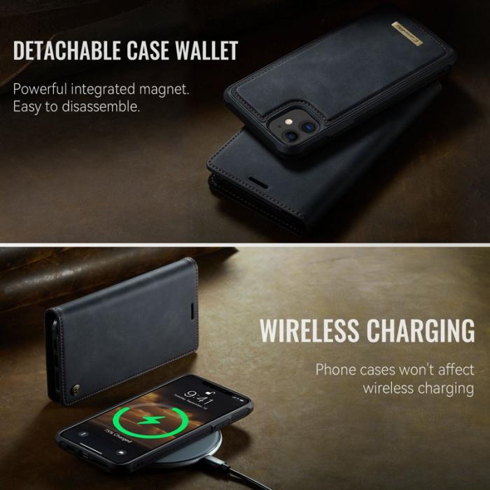 Caseme - CASEME C49 Mobilskal till iPhone 11 MagSafe RFID Blocker Läder Svart