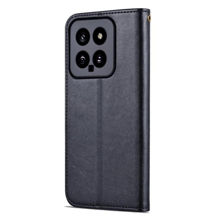 AZNS - AZNS Xiaomi 14 Plånboksfodral Anti-scratch TPU + Konstläder - Svart