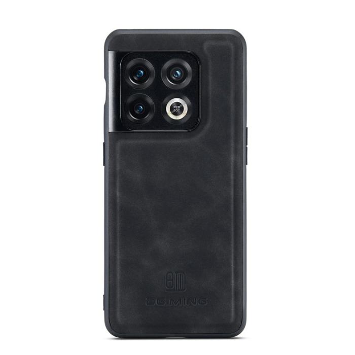 DG.MING - DG.MING OnePlus 10 Pro 5G Konstläder Plånboksfodral 2-i-1 Svart