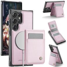 JEEHOOD - JEEHOOD J06 Konstl&auml;der fodral till Samsung Galaxy S24 Ultra - Rosa