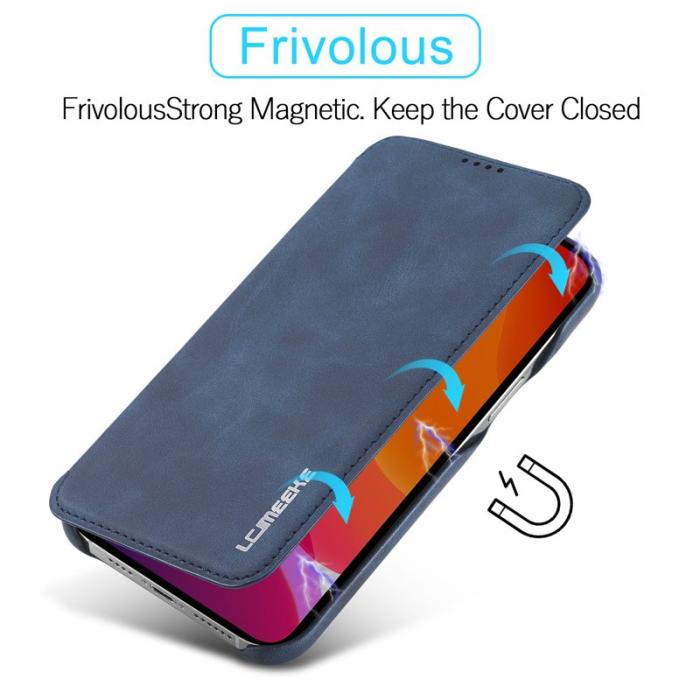 LC.imeeke - LC.IMEEKE iPhone 13 Fodral KonstLäder - Blå