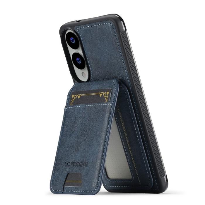 LC.imeeke - LC.IMEEKE L3 Samsung Galaxy S25 Edge Fodral KonstLäder - Blå