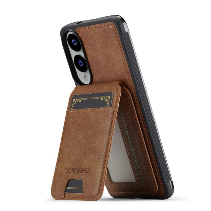 LC.imeeke - LC.IMEEKE L3 Samsung Galaxy S25 Edge Fodral - KonstLäder - Brun
