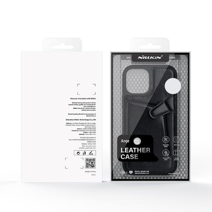 Nillkin - Nillkin Aoge Äkta Läder Fodral iPhone 12 mini - Brun