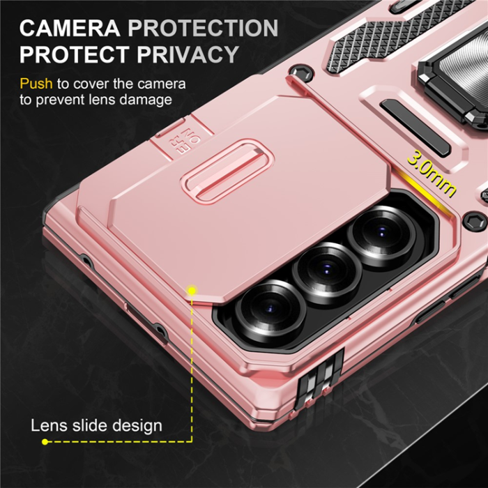 A-One Brand - Galaxy Z Fold7 5G Mobilskal Kickstand Slide - Roséguld